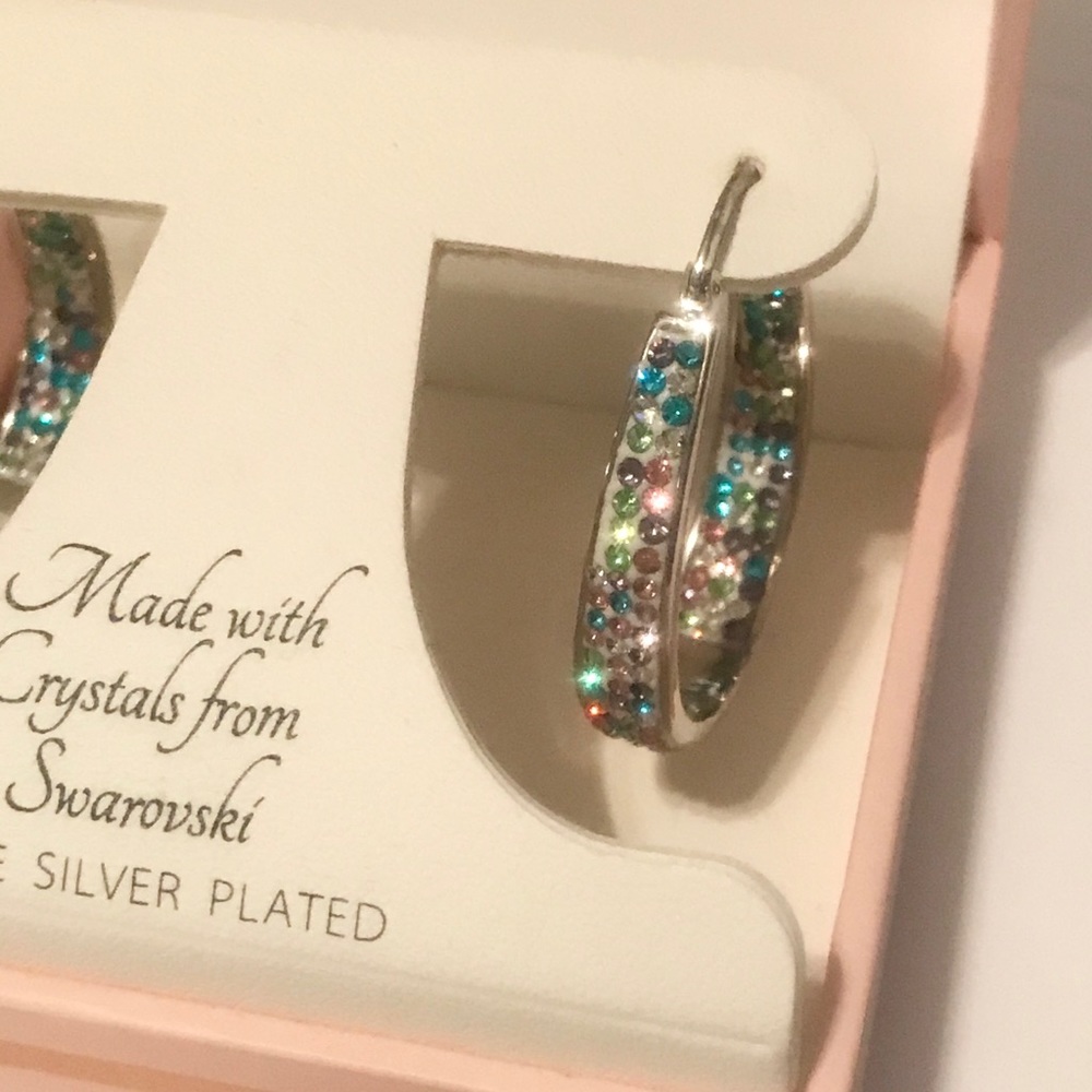Sofia James Hoop Earrings Crystals From Swarovski